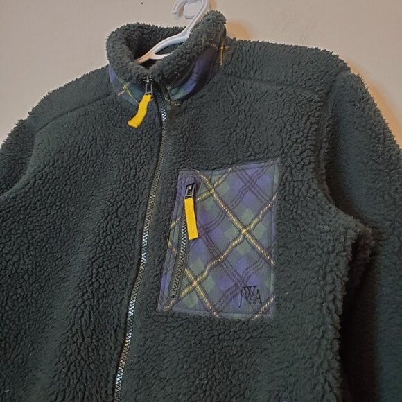 Uniqlo x JW Anderson oversized deep pile fleece jacket green size S - Picture 3 of 5